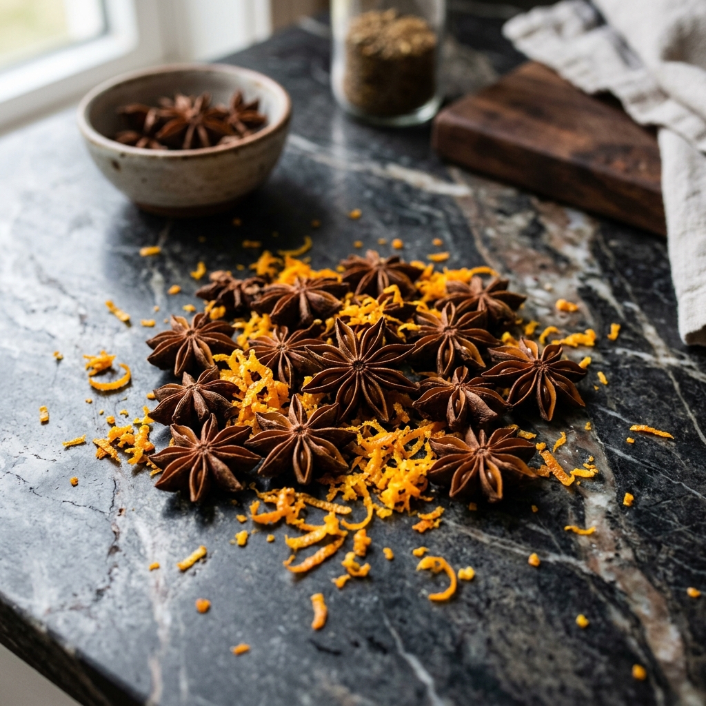 Whole Star Anise & Citrus Zest